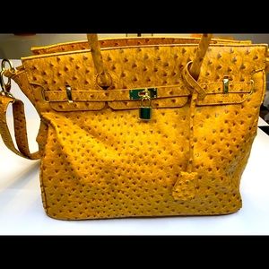 Ostrich patterned purse